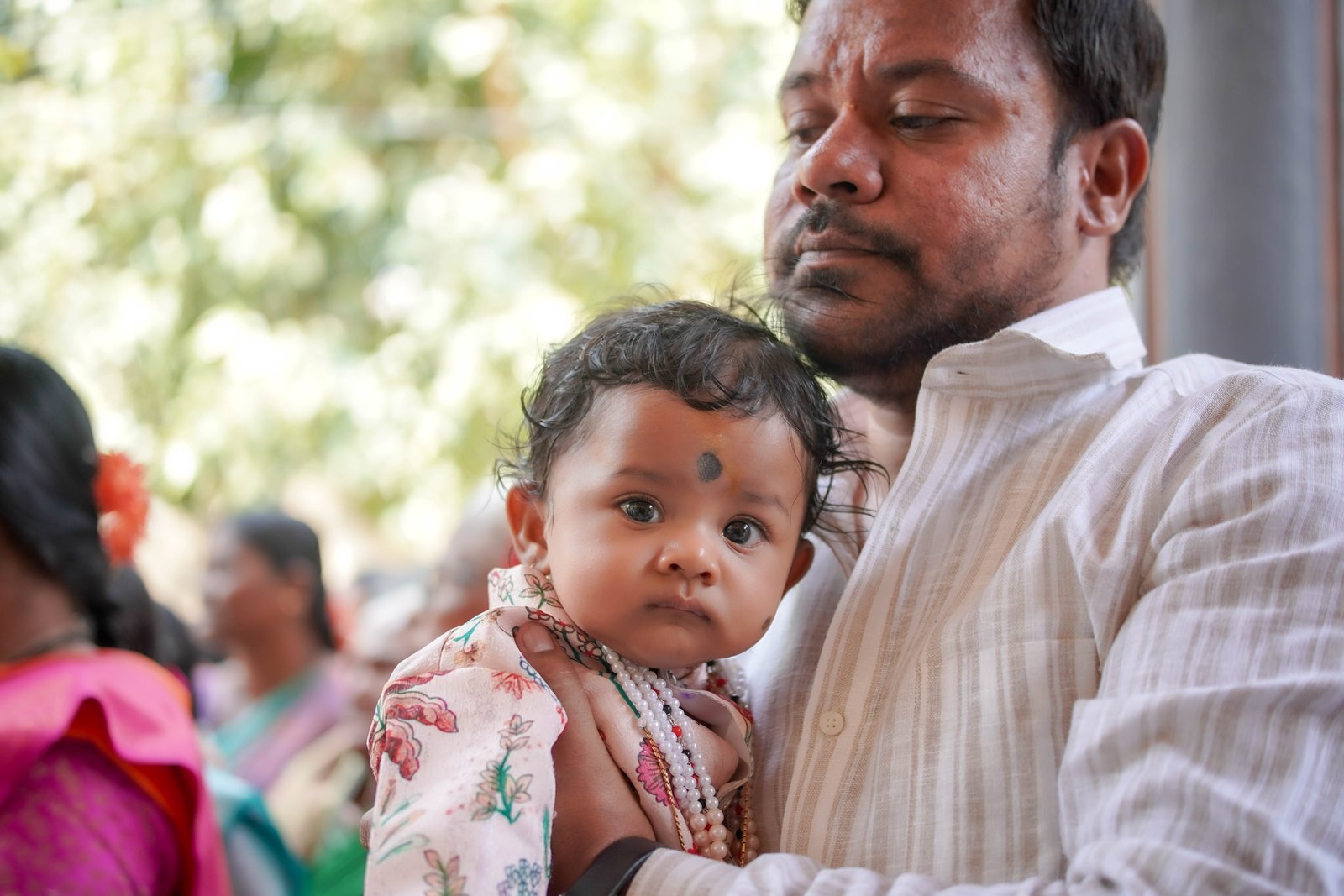 A precious moment captured at the naming ceremony